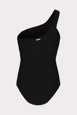 MILLY One Piece Swimsuits-Joni One Shoulder One Piece Black