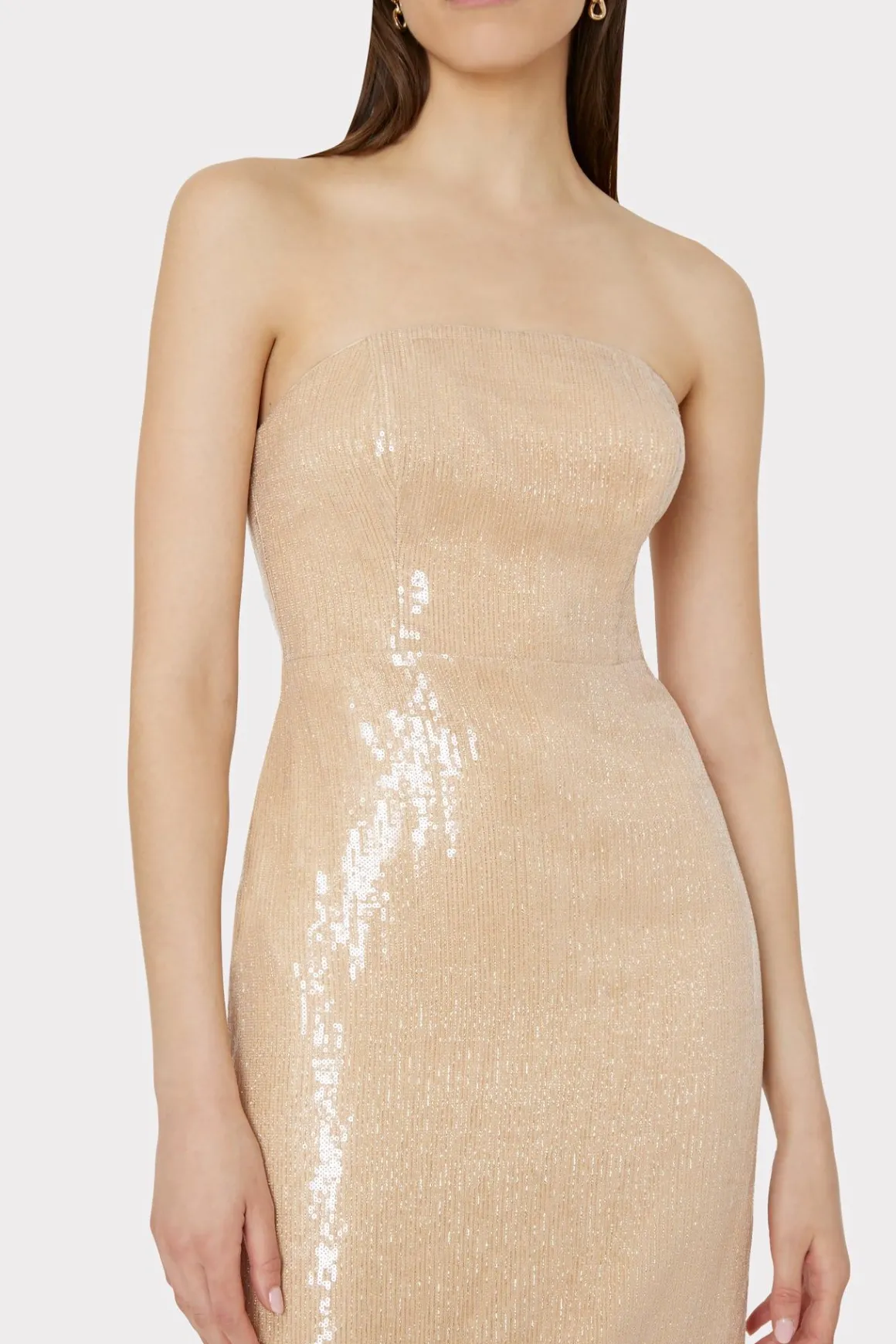 MILLY Jumpsuits & Rompers-Kait Sequin Dress Gold