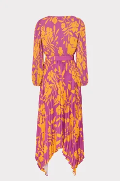 MILLY Maxi Dresses-Liora Marigold Aroma Pleated Dress Multi