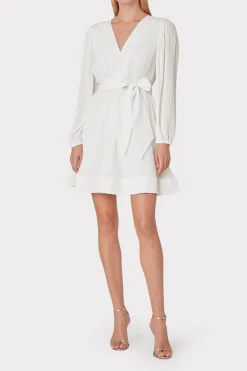 MILLY Cocktail Dresses-Liv Pleated Dress White