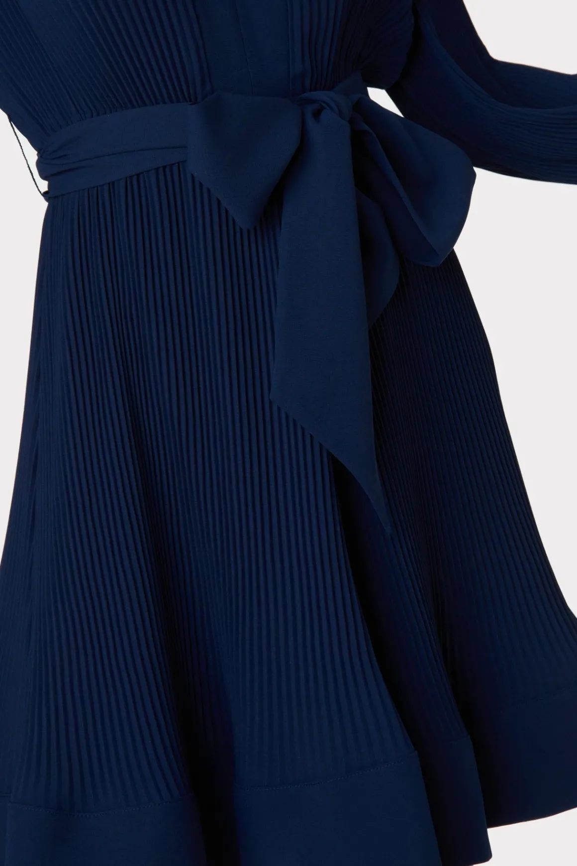 MILLY Guest Of Dresses-Liv Pleated Dress Navy