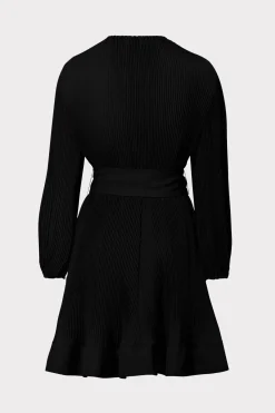 MILLY Guest Of Dresses-Liv Pleated Dress Black