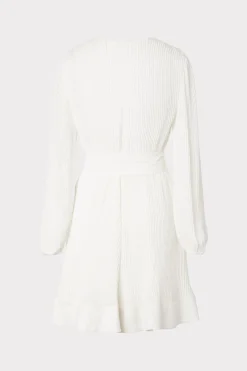 MILLY Mini Dresses-Liv Pleated Dress White