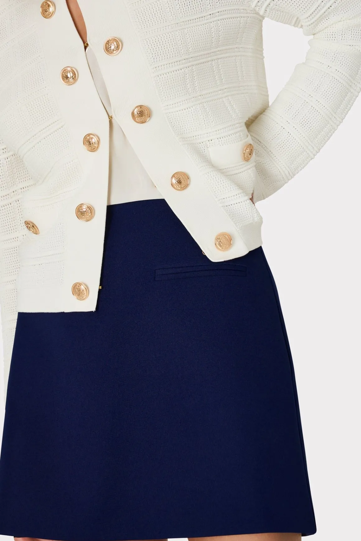 MILLY Skirts-Lizzy Cady Mini Skirt Navy
