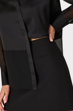 MILLY Matching Sets-Lizzy Cady Mini Skirt Black