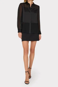 MILLY Skirts-Lizzy Cady Mini Skirt Black