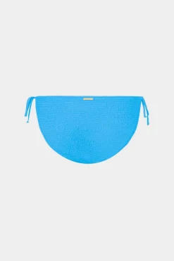 MILLY Bikinis-Lori Textured Side Tie Bikini Bottom Blue