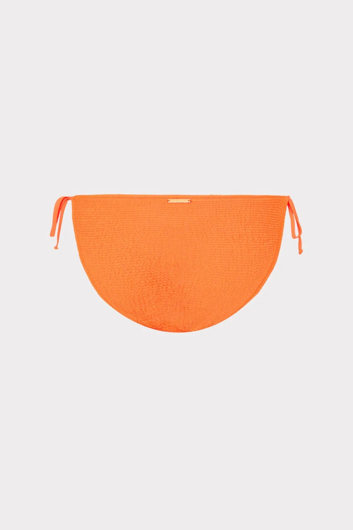 MILLY Bikinis-Lori Textured Side Tie Bikini Bottom Neon Orange