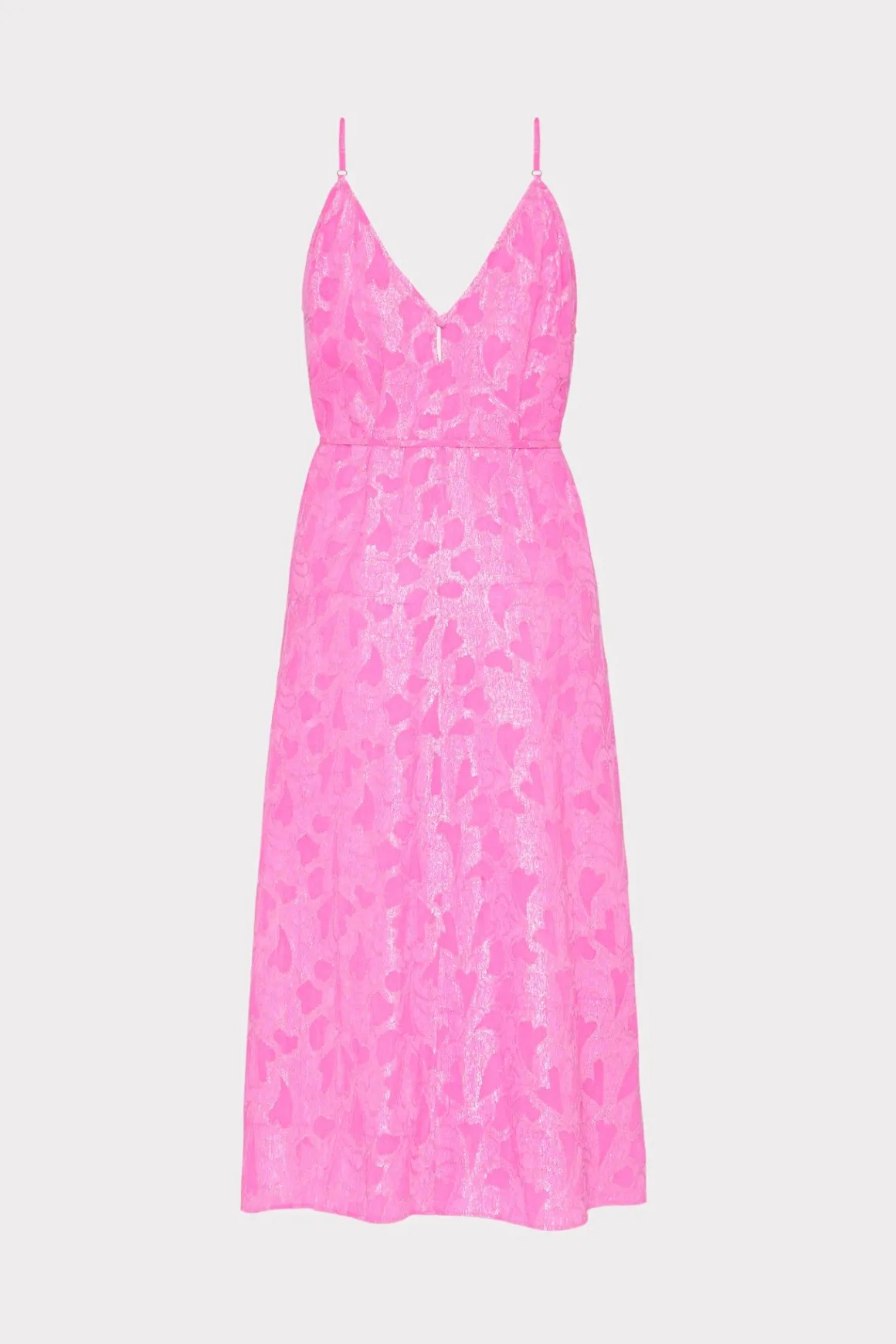 MILLY Cover-Ups-Lurex Jacquard Spaghetti Strap Cover-Up Pink