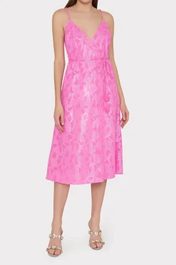 MILLY Jumpsuits & Rompers-Lurex Jacquard Spaghetti Strap Cover-Up Pink