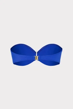 MILLY Bikinis-Margot Bandeau Top Blue