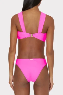 MILLY Bikinis-Margot Bikini Bottom Neon Pink