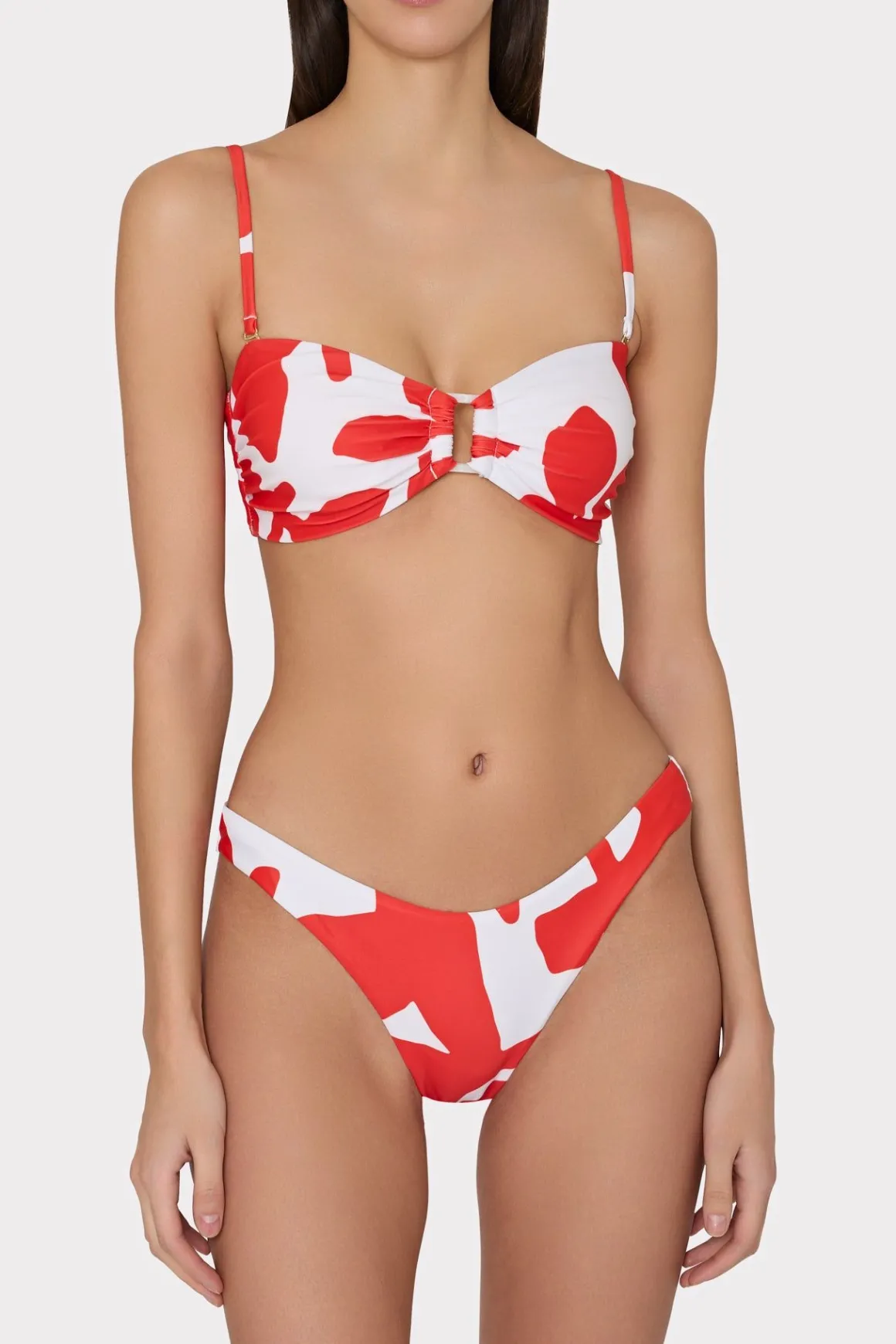 MILLY Jumpsuits & Rompers-Margot Grand Foliage Bottom Red/White