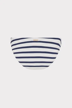 MILLY Jumpsuits & Rompers-Margot Nautical Stripe Bikini Bottom Navy/White