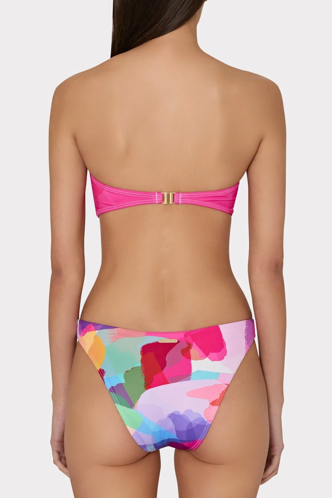 MILLY Jumpsuits & Rompers-Margot Rainbow Waterfall Bikini Bottom Multi