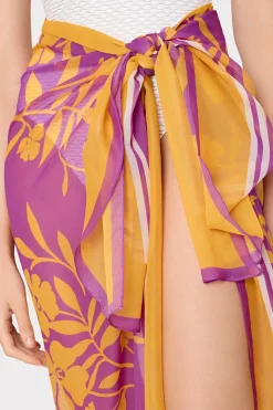 MILLY Jumpsuits & Rompers-Marigold Aroma Chiffon Sarong Multi
