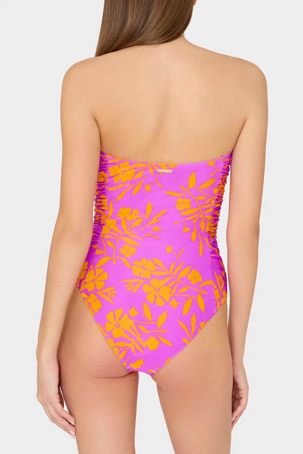 MILLY Jumpsuits & Rompers-Marigold Aroma Ruched One Piece Pink Multi