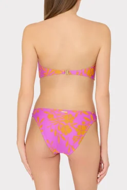 MILLY Jumpsuits & Rompers-Marigold Aroma Ruched Sides Bikini Bottom Multi