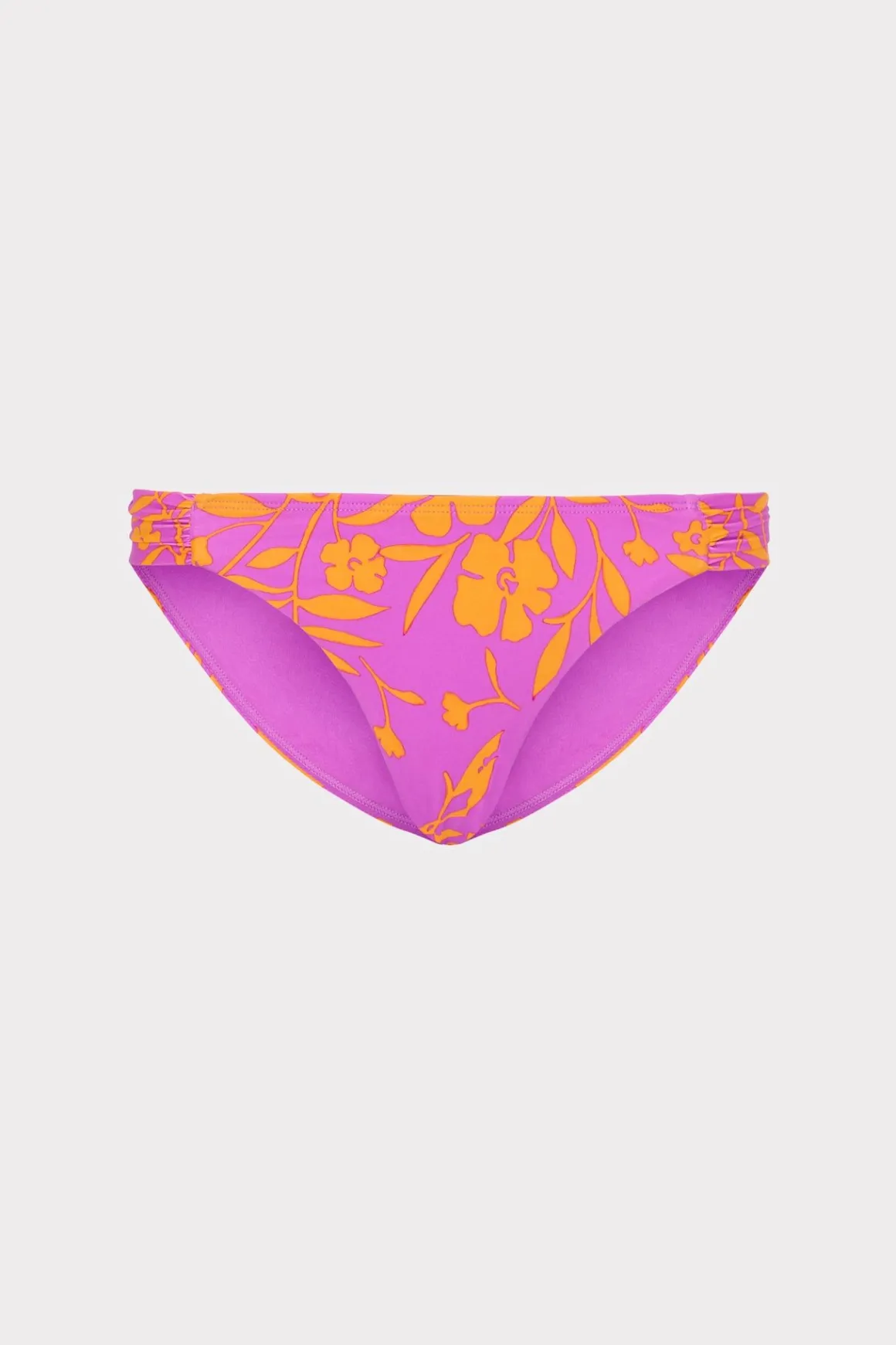 MILLY Bikinis-Marigold Aroma Ruched Sides Bikini Bottom Multi