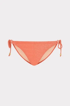 MILLY Jumpsuits & Rompers-Metallic Ring Bikini Bottom Orange/Silver