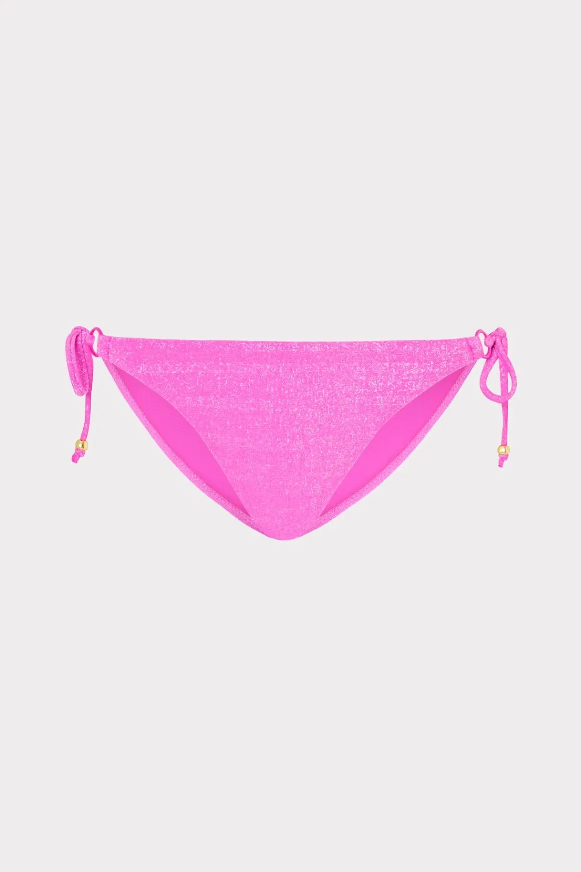 MILLY Bikinis-Metallic Ring Bikini Bottom Fuchsia/Silver