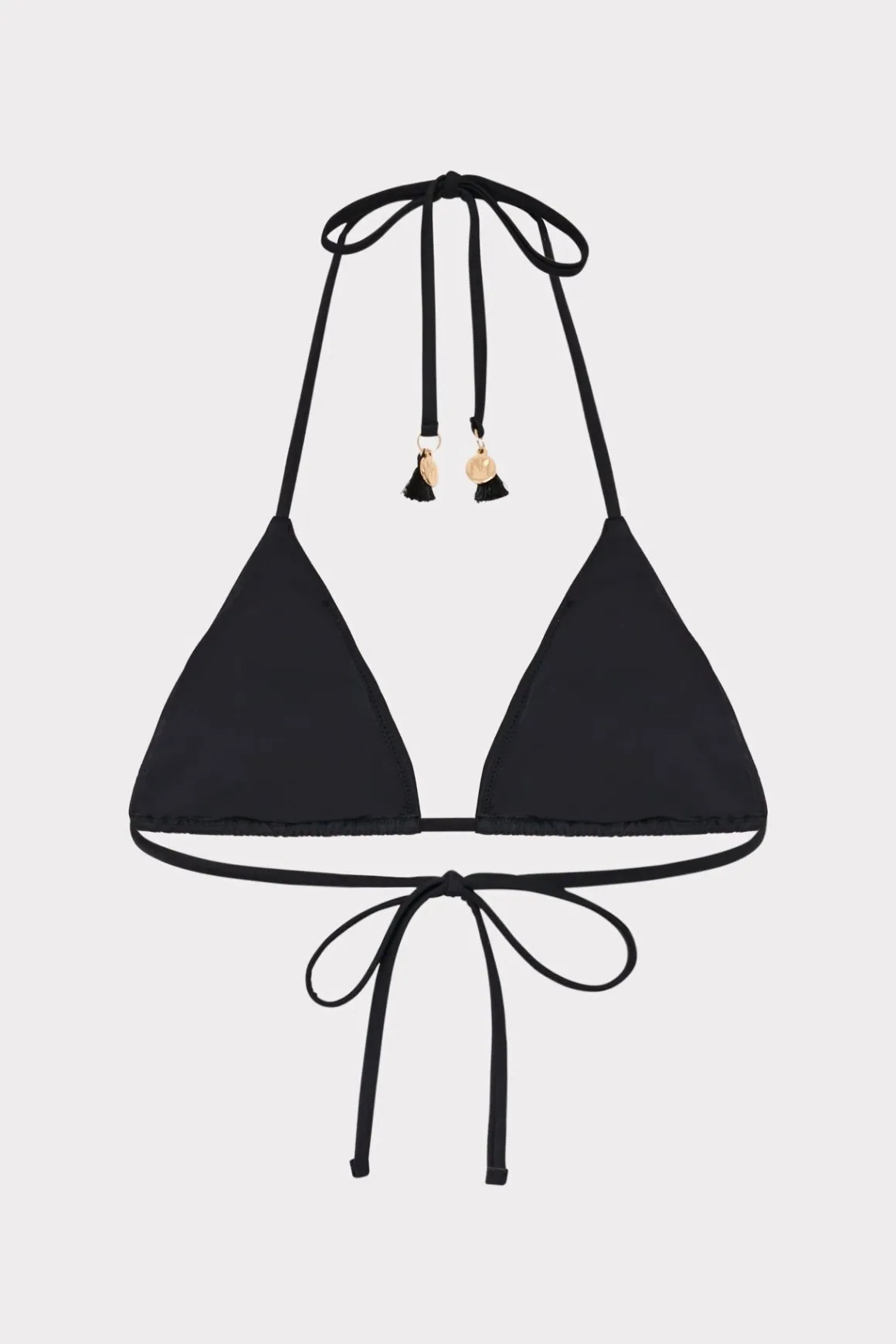 MILLY Jumpsuits & Rompers-Millie Diamond Heat Set Triangle Bikini Top Black