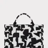 MILLY Beach Totes- Mimi Tote Bag Black/Ecru