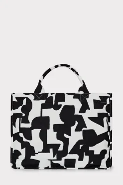 MILLY Accessories- Mimi Tote Bag Black/Ecru