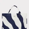 MILLY Accessories-Mimi Canvas Tote Ecru/Navy