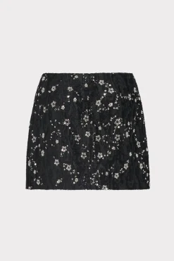 MILLY Skirts-Modern Mini Beaded Skirt Black
