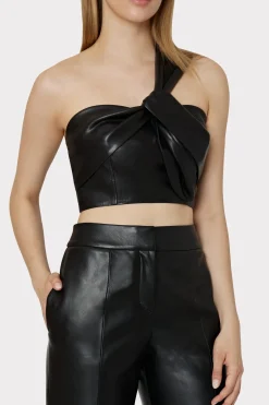 MILLY Pants-Nash Vegan Leather Pants Black