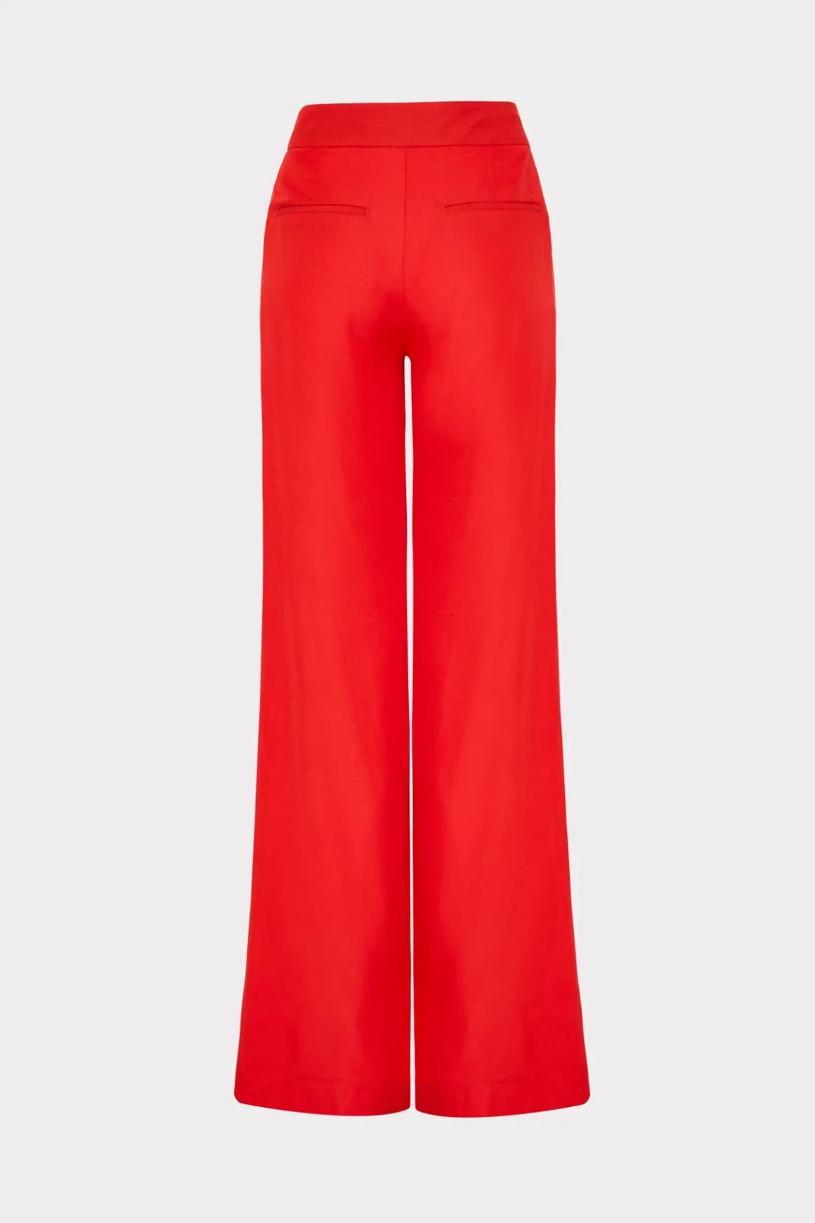 MILLY Matching Sets-Nash Viscose Twill Pants Red