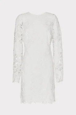 MILLY White Dresses-Nessa 3D Lace Dress White
