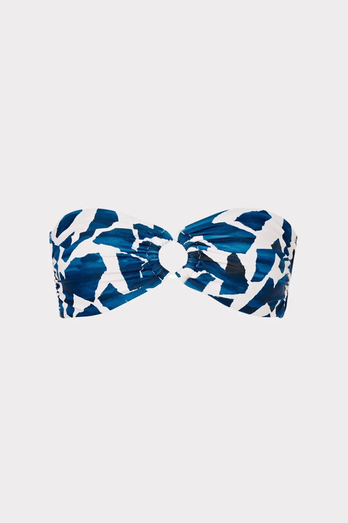 MILLY Jumpsuits & Rompers-Ocean Puzzle Bandeau Top Navy Multi