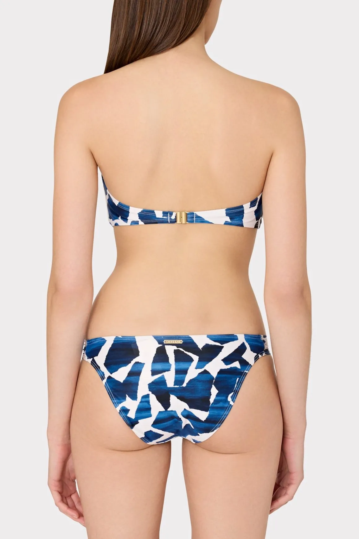 MILLY Jumpsuits & Rompers-Ocean Puzzle Bandeau Top Navy Multi