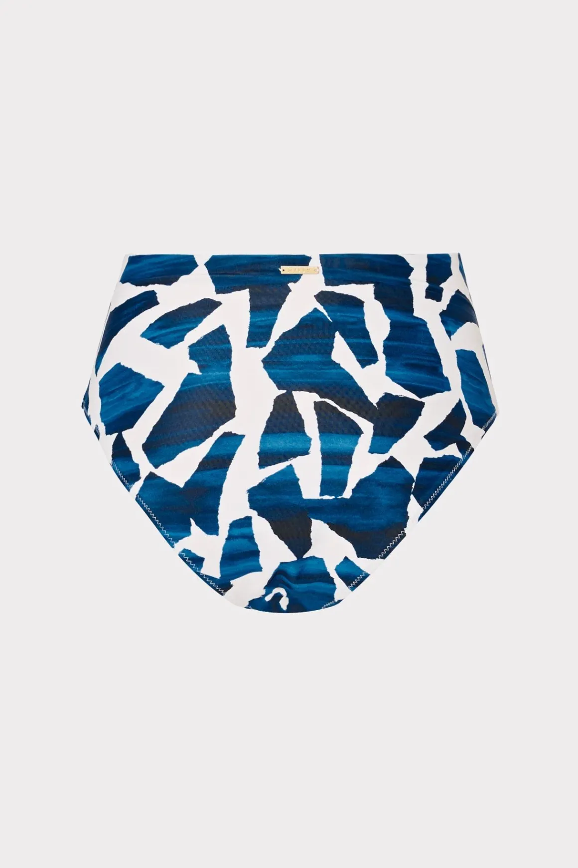 MILLY Bikinis-Ocean Puzzle Tie Bikini Bottom Navy Multi