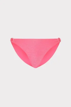 MILLY Jumpsuits & Rompers-O-Ring Bikini Bottom Shimmer Pink