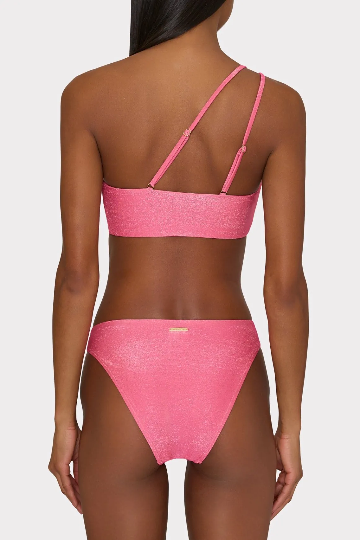 MILLY Jumpsuits & Rompers-O-Ring Bikini Bottom Shimmer Pink