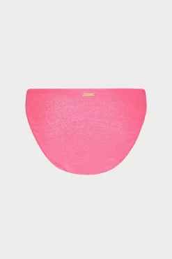 MILLY Jumpsuits & Rompers-O-Ring Bikini Bottom Shimmer Pink