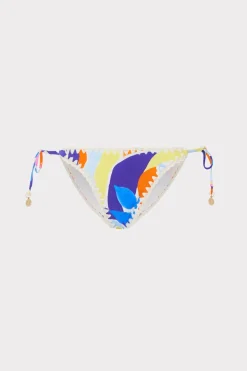 MILLY Bikinis-Painted Bloom Bikini Bottom Blue Multi
