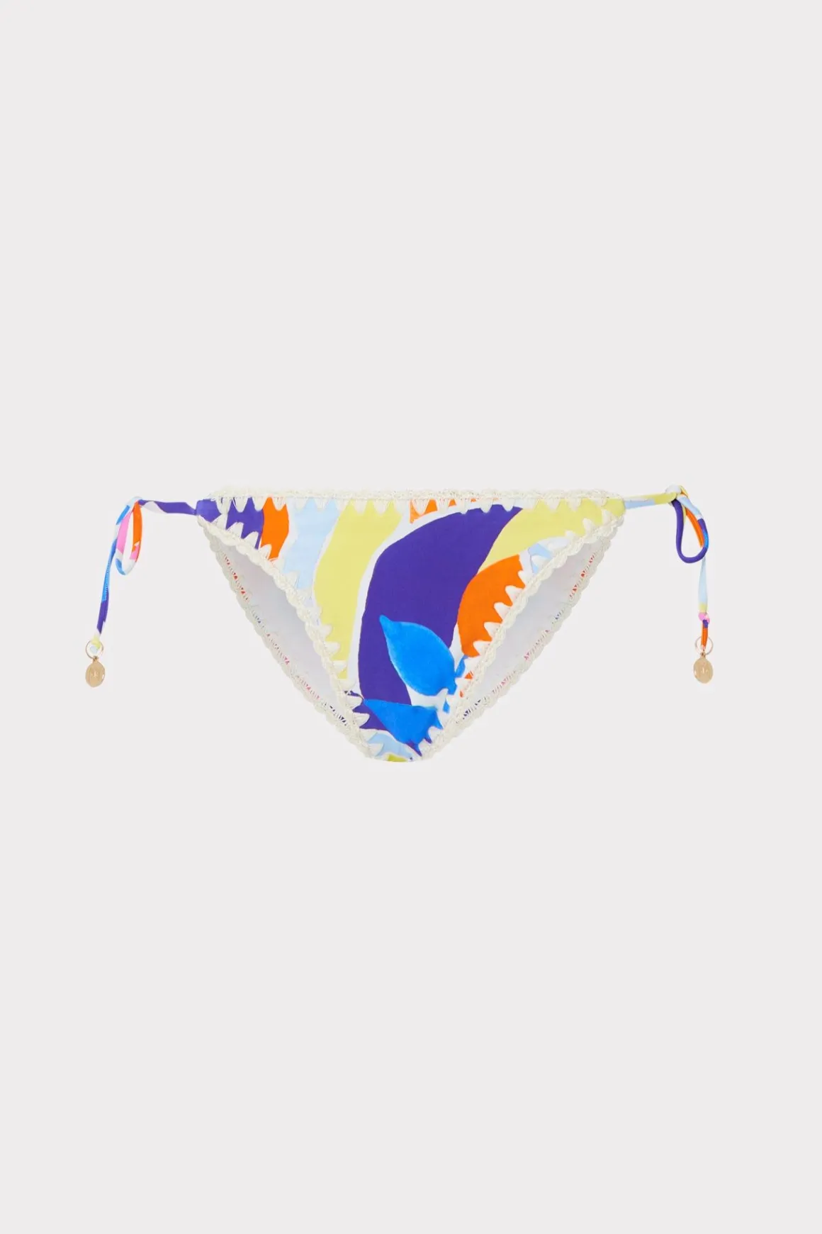 MILLY Bikinis-Painted Bloom Bikini Bottom Blue Multi