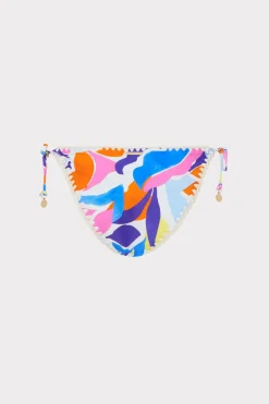 MILLY Bikinis-Painted Bloom Bikini Bottom Blue Multi