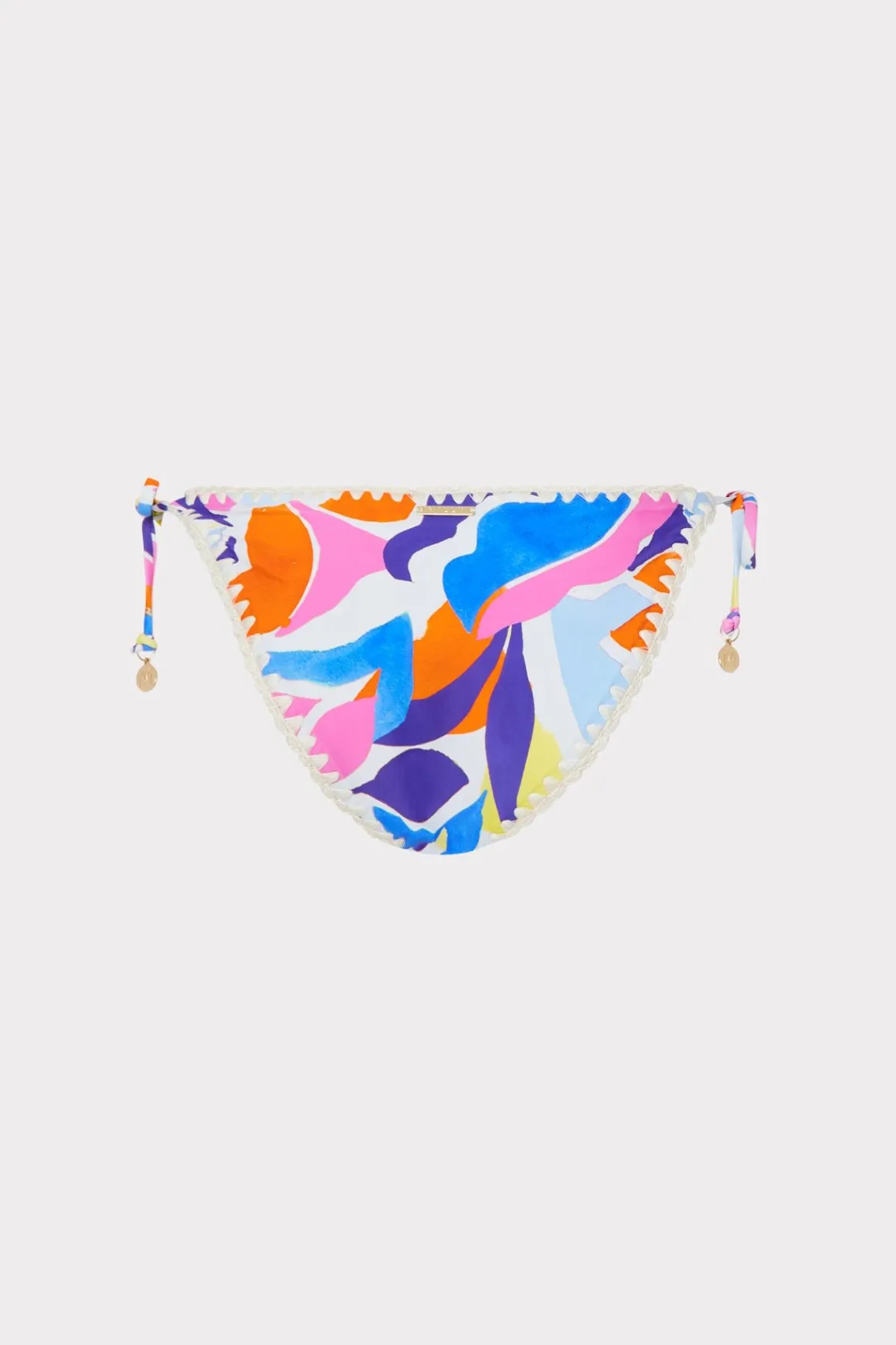 MILLY Jumpsuits & Rompers-Painted Bloom Bikini Bottom Blue Multi