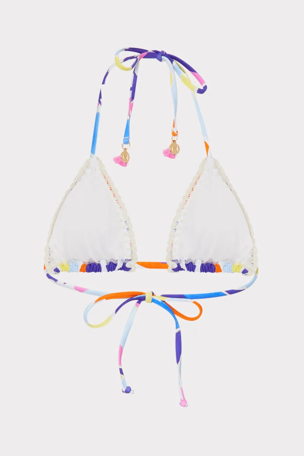 MILLY Bikinis-Painted Bloom Bikini Top Blue Multi