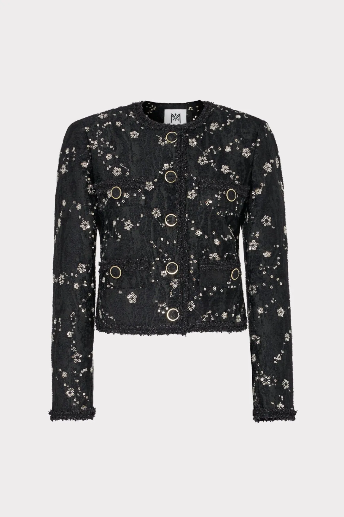 MILLY Coats & Jackets-Pheobe Beaded Jacket Black