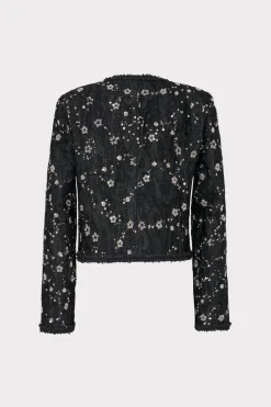 MILLY Coats & Jackets-Pheobe Beaded Jacket Black