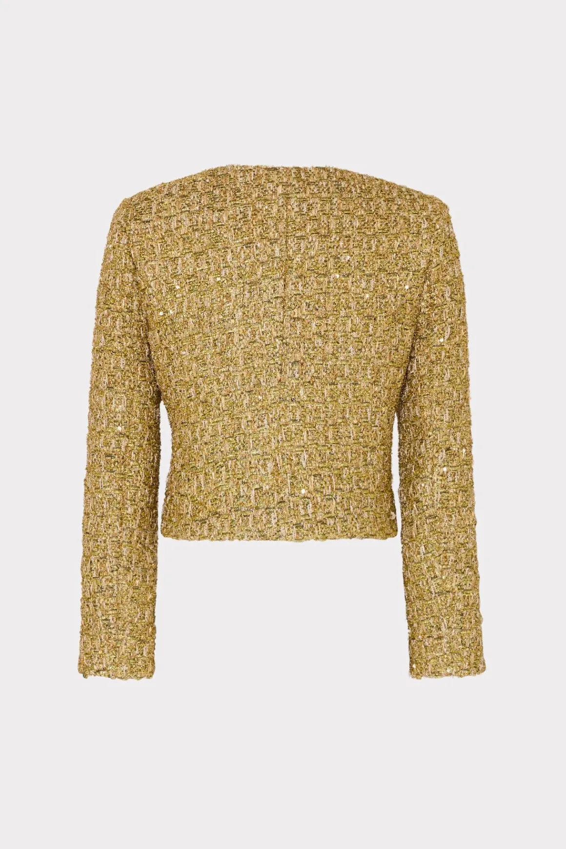 MILLY Coats & Jackets-Pheobe Metallic Tweed Jacket Gold