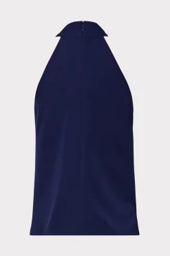MILLY Tops-Preston Cady Top Navy