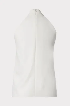 MILLY Tops-Preston Cady Top Ecru