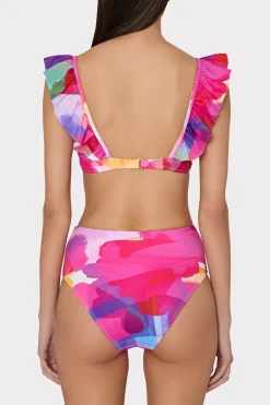 MILLY Jumpsuits & Rompers-Rainbow Waterfall Tie Bikini Bottom Multi